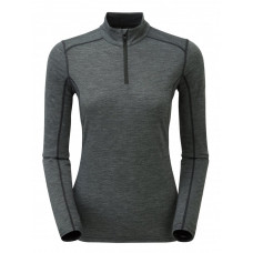 Футболка MONTANE Female Primino 140 Zip Neck Black L/14/40 (FP1ZNBLAN4)