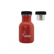 Пляшка для води LAKEN Basic Steel Bottle 0,35L - P/S Cap Red (BSA35RO)