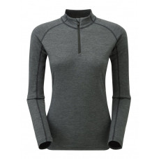 Термобілизна MONTANE Female Primino 220 Zip Neck L/S Black S/10/36 (FP2ZNBLAB4)