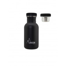 Пляшка для води LAKEN Basic Steel Bottle 0,5L - P/S Cap Black (BSA50NE)