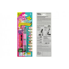 Детский лак-карандаш для ногтей Creative Nails на водной основе (2 цвета розовый + фиолетовый)