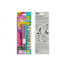 Детский лак-карандаш для ногтей Creative Nails на водной основе (2 цвета чёрний + белый)