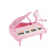 Детское пианино синтезатор Baoli "Маленький музикант" с микрофоном 24 клавиши (розовый)