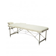 Массажный стол 2-х секционный (алюмин. рама) белый Relax HY-2010-1.3