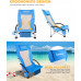 Раскладное кресло KingCamp High backed beach chair(KC1901) blue