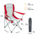 Стул KingCamp Arms Chairin Steel(KC3818) Grey/Red