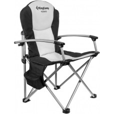 Раскладное кресло KingCamp Deluxe Steel Arm Chair(KC3987) BLACK/MEDIUM GREY