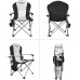 Раскладное кресло KingCamp Deluxe Steel Arm Chair(KC3987) BLACK/MEDIUM GREY