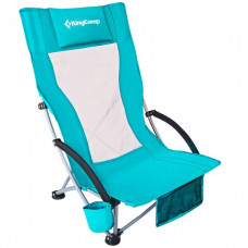 Складное кресло KingCamp High backed beach chair (KC1901) CYAN