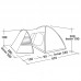 Палатка кемпинговая пятиместная Easy Camp Eclipse 500 Gold Red (120349)