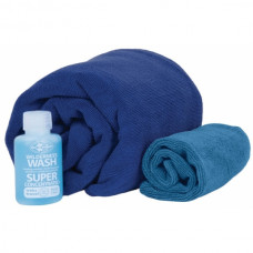 Набор полотенец + туристическое мыло Sea To Summit Tek Towel Wash Kit M cobalt/pacific (STS ATTKITMCO)