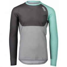 Велоджерси мужское POC MTB Pure LS Jersey Lt Fluorite Green/Sylvanite Grey/Alloy Grey (PC 528448320)