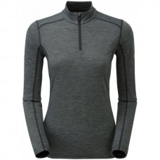 Термофутболка женская Montane Female Primino 140 Zip Neck Black (FP1ZNBLA)