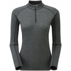 Термофутболка женская Montane Female Primino 220 Zip Neck L/S Black (FP2ZNBLA)