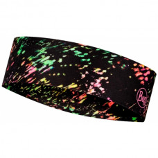 Повязка на голову BUFF CoolNet UV+ Slim Headband speckle black (BU 125520.999.10.00)