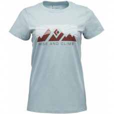 Футболка женская Black Diamond SS Rise And Climb Tee Blue Ash (BD R7PS.4006)