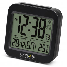 Часы настольные Explore Scientific Compact RC Alarm Black (RDC1008CM3000) (928651)