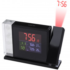 Метеостанція Bresser MyTime Crystal P Colour Projection Alarm Clock and Weather Stations Black (7060100) Refurbished