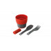 Набір туристичного посуду Robens Leaf Meal Kit Fire Red (690276) (929209)