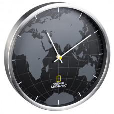 Часы настенные National Geographic World Map Aluminium (9080000) Refurbished (929921)