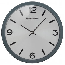 Часы настенные Bresser MyTime Silver Edition Digit Grey (8020316MSN000)