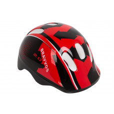 Шлем велосипедный HEL100 (черно-красный) (HEAD-007)