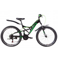 Велосипед ST 26" Formula ATLAS AM2 Vbr рама-17" черно-зеленый с серым с крылом Pl 2021 (OPS-FR-26-452)