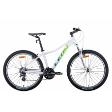 Велосипед AL 26" Leon HT-LADY AM Vbr рама-15" бело-синий с салатным 2021 (OPS-LN-26-069)
