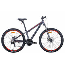 Велосипед 26" Leon SUPER JUNIOR 2021 (антрацитовый с красным (м)) (OPS-LN-26-065)