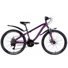 Велосипед ST 24" Discovery FLINT AM DD рама-13" темно-фиолетовый (м) с крылом Pl 2022 (OPS-DIS-24-274)