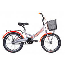 Велосипед 20" Formula SMART с корзиной 2021 (серый с оранжевым (м)) (OPS-FR-20-064)