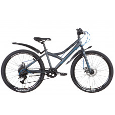 Велосипед 24" Discovery FLINT DD 2022 (серо-синий (м)) (OPS-DIS-24-281)