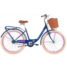 Велосипед 26" Dorozhnik LUX 2022 (синий с розовым (м)) (OPS-D-26-179)