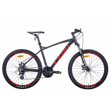 Велосипед AL 26" Leon HT-90 AM DD рама-19" графитовый с красным (м) 2021 (OPS-LN-26-073)