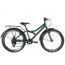 Велосипед 24" Discovery FLINT 2022 (темно-зеленый с красным (м)) (OPS-DIS-24-284)