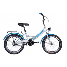 Велосипед 20" Formula SMART с фонарём 2021 (серебристо-синий) (OPS-FR-20-066)