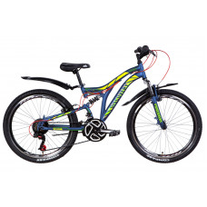 Велосипед 24" Discovery ROCKET 2021 (сине-желто-салатовый) (OPS-DIS-24-251)