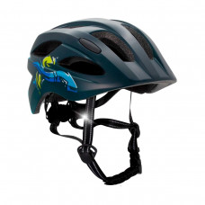 Шлем велосипедный черный с синим граффити Crazy Safety (HEAD-073)