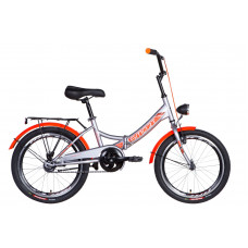 Велосипед 20" Formula SMART с фонарём 2021 (серый с оранжевым (м)) (OPS-FR-20-068)