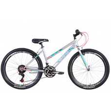 Велосипед ST 26" Discovery PASSION Vbr рама-16" антрацитово-розовый с бирюзовым (м) 2021 (OPS-DIS-26-404)