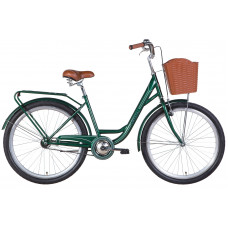 Велосипед 26" Dorozhnik CRYSTAL 2022 (темно-зеленый с серым) (OPS-D-26-168)