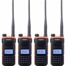 Комплект раций Agent AR-UV10 Quad Pack (0.5W, UHF400-470MHz, VHF136-174MHz, до 10 км, 128 каналов, АКБ), 4 шт