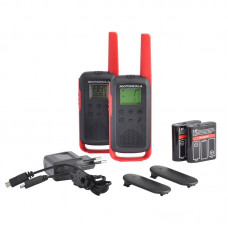 Комплект раций Motorola Talkabout T62 Twin Pack & CHGR Red (0,5W, PMR446, 446MHz, до 8км, 16кан., АКБ), 2шт.